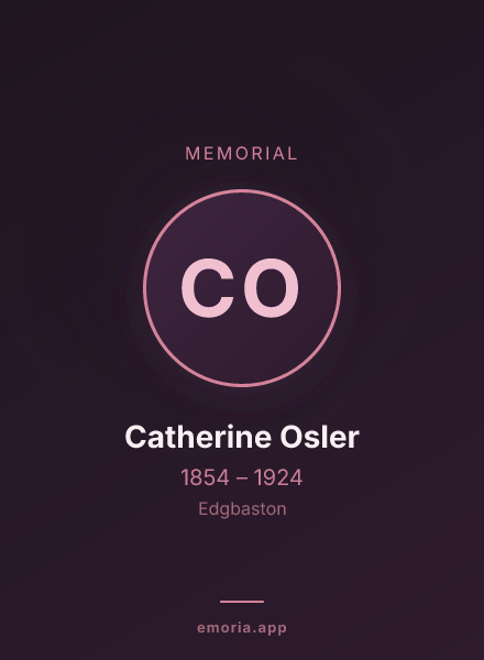 Memorial portrait of Catherine Osler