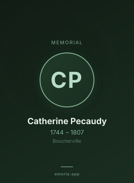 Memorial portrait of Catherine Pecaudy