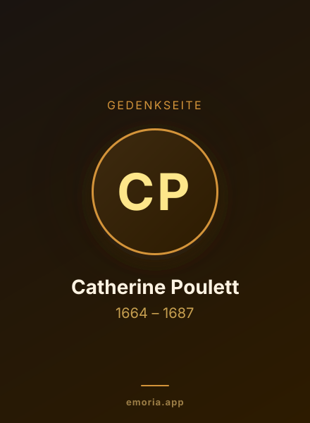 Gedenkportrait von Catherine Poulett