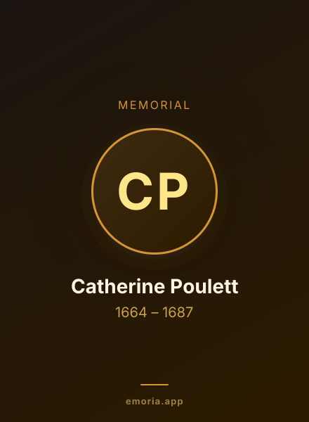 Memorial portrait of Catherine Poulett