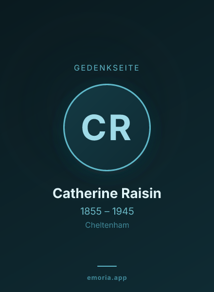 Gedenkportrait von Catherine Raisin