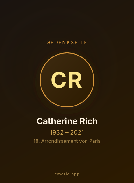 Gedenkportrait von Catherine Rich