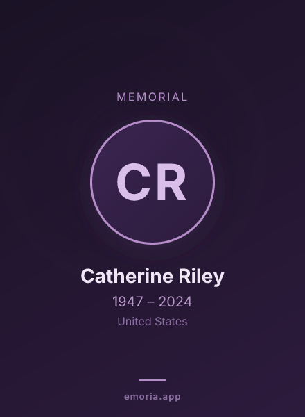 Memorial portrait of Catherine Riley