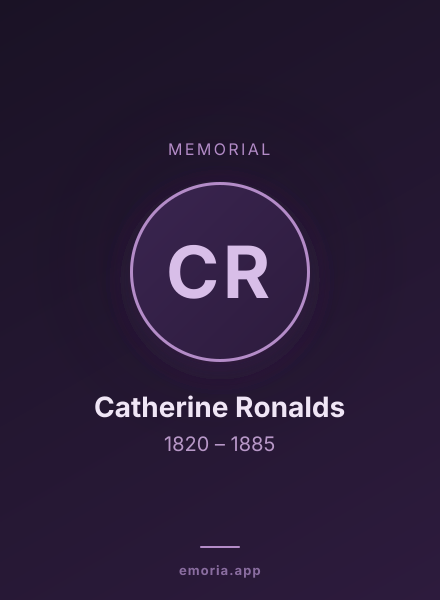 Memorial portrait of Catherine Ronalds
