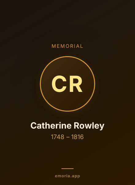 Memorial portrait of Catherine Rowley