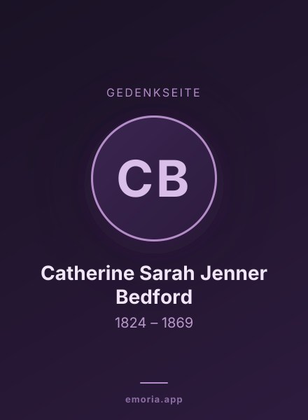 Gedenkportrait von Catherine Sarah Jenner Bedford