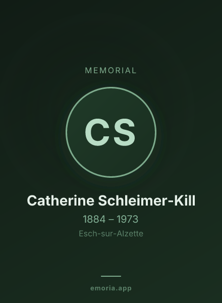 Memorial portrait of Catherine Schleimer-Kill