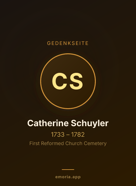 Gedenkportrait von Catherine Schuyler
