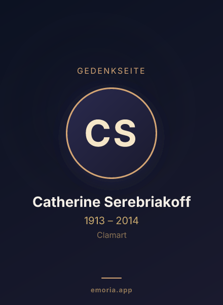 Gedenkportrait von Catherine Serebriakoff