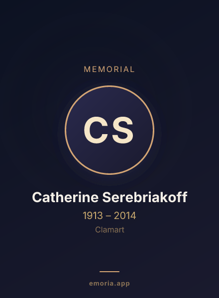 Memorial portrait of Catherine Serebriakoff