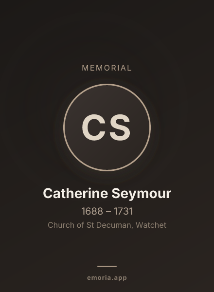 Memorial portrait of Catherine Seymour