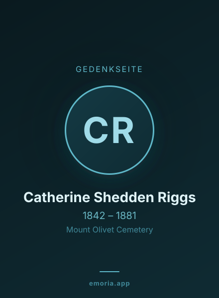Gedenkportrait von Catherine Shedden Riggs