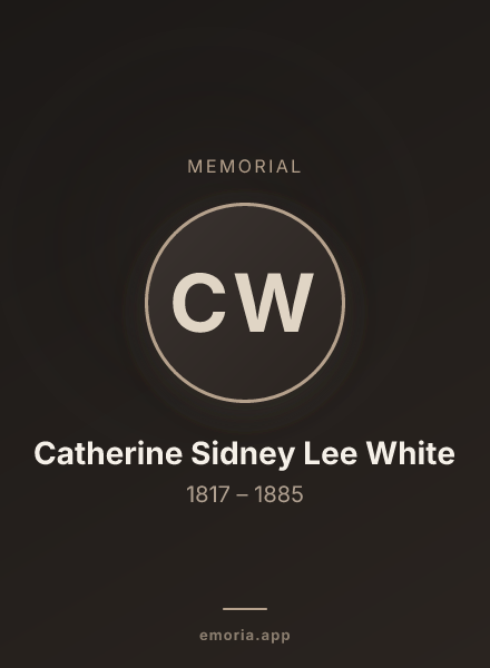 Memorial portrait of Catherine Sidney Lee White