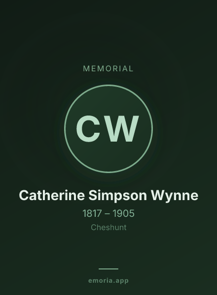 Memorial portrait of Catherine Simpson Wynne