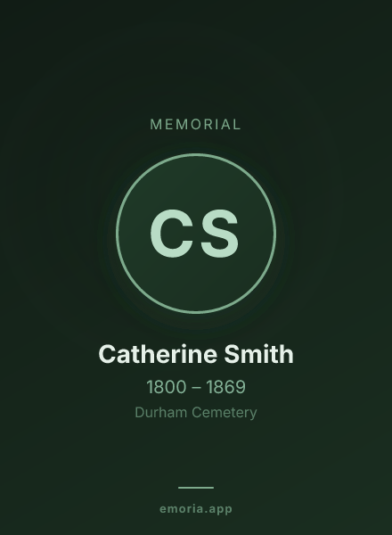 Memorial portrait of Catherine Smith