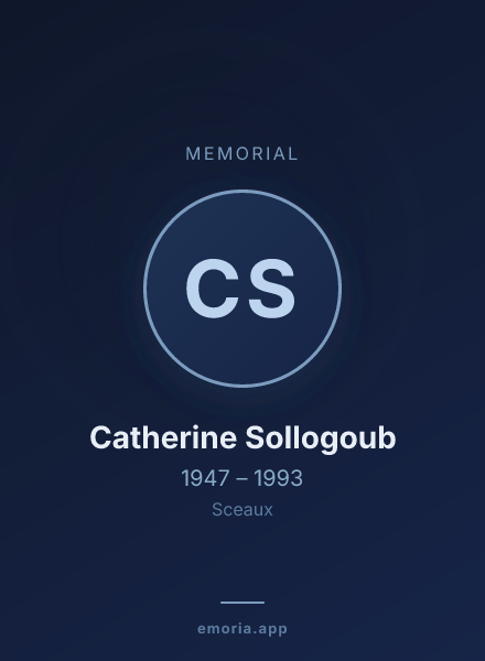 Memorial portrait of Catherine Sollogoub