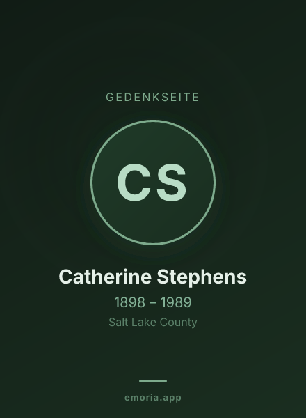 Gedenkportrait von Catherine Stephens