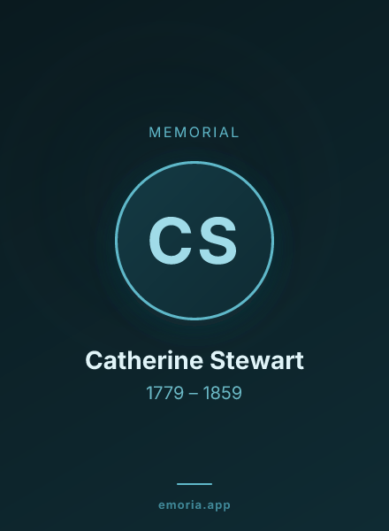 Memorial portrait of Catherine Stewart
