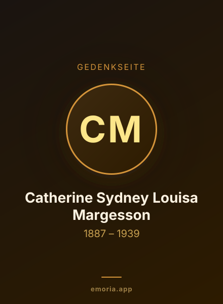 Gedenkportrait von Catherine Sydney Louisa Margesson