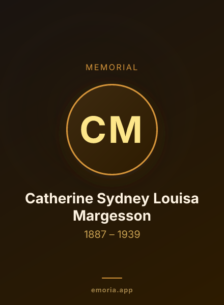 Memorial portrait of Catherine Sydney Louisa Margesson