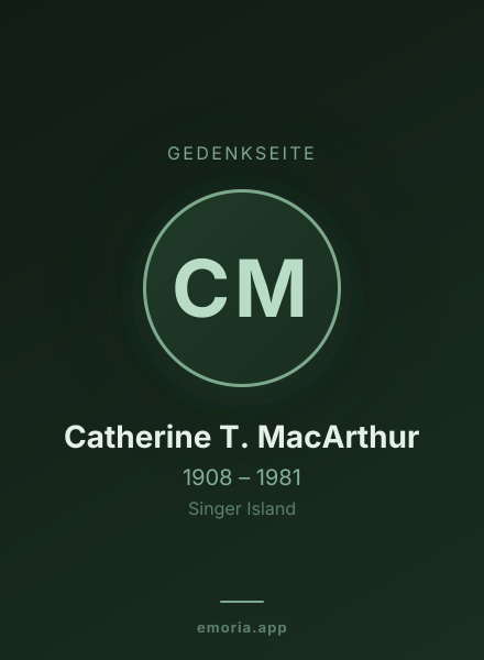 Gedenkportrait von Catherine T. MacArthur