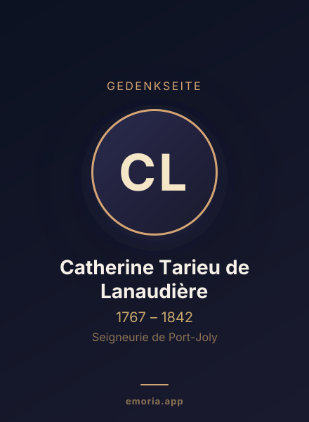 Gedenkportrait von Catherine Tarieu de Lanaudière