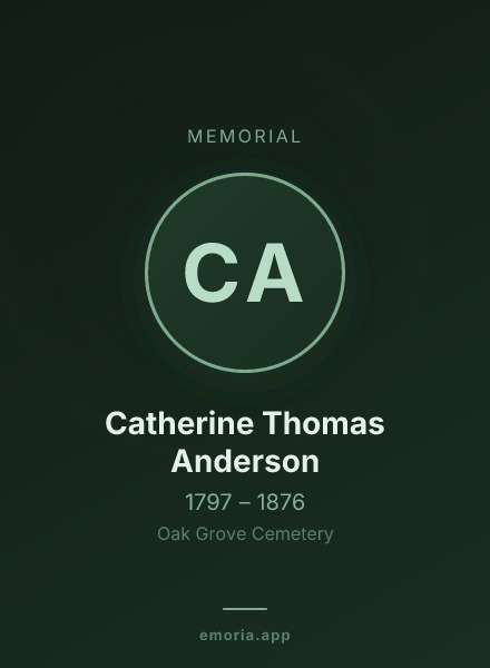 Memorial portrait of Catherine Thomas Anderson