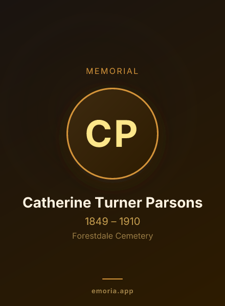 Memorial portrait of Catherine Turner Parsons