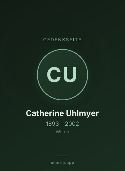 Gedenkportrait von Catherine Uhlmyer