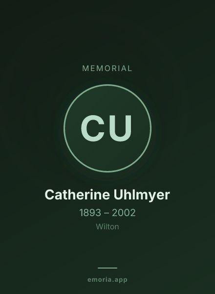 Memorial portrait of Catherine Uhlmyer