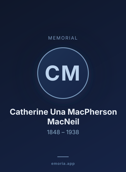 Memorial portrait of Catherine Una MacPherson MacNeil