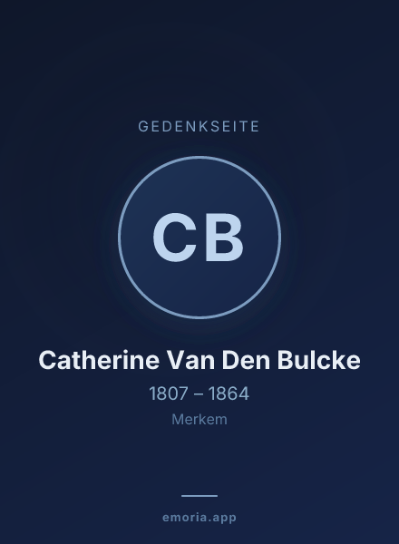Gedenkportrait von Catherine Van Den Bulcke