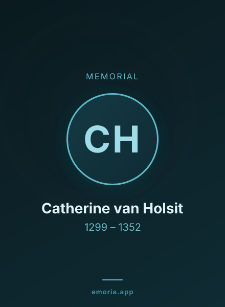 Memorial portrait of Catherine van Holsit