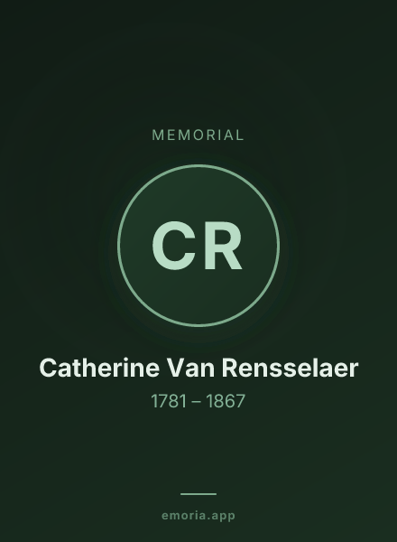 Memorial portrait of Catherine Van Rensselaer