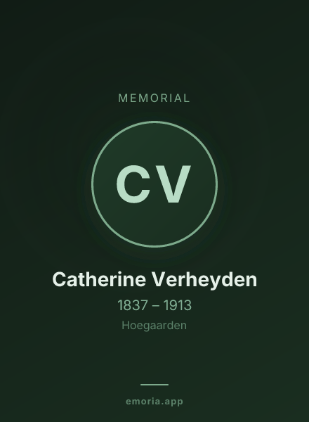 Memorial portrait of Catherine Verheyden