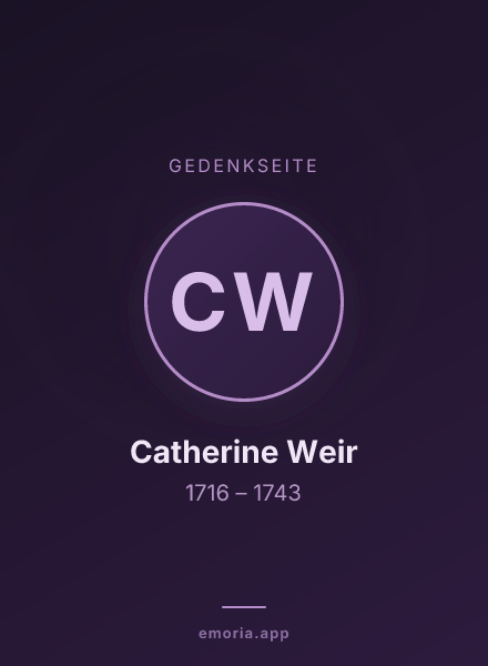 Gedenkportrait von Catherine Weir