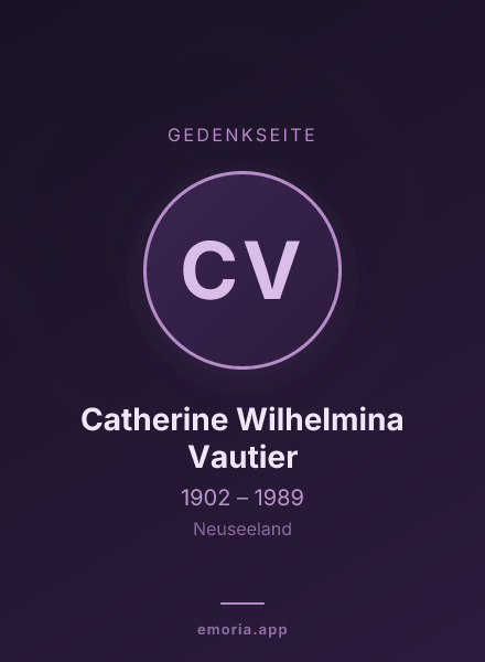 Gedenkportrait von Catherine Wilhelmina Vautier