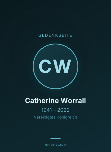 Gedenkportrait von Catherine Worrall