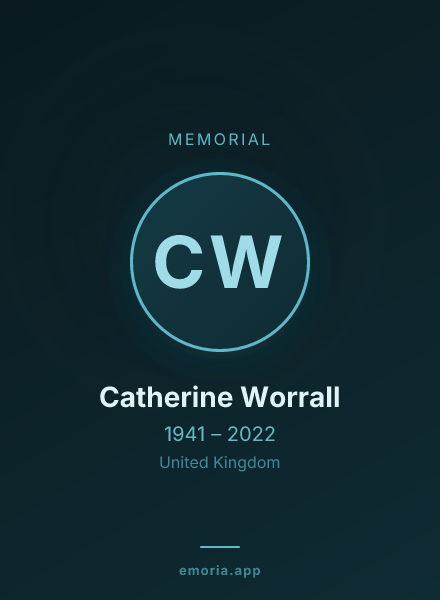 Memorial portrait of Catherine Worrall