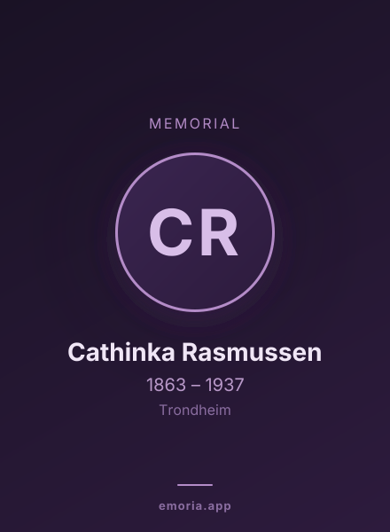 Memorial portrait of Cathinka Rasmussen