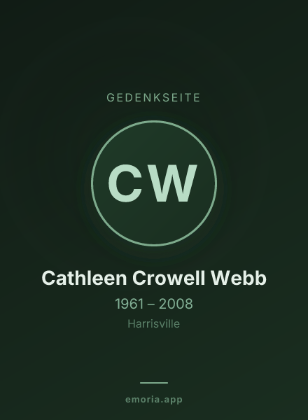 Gedenkportrait von Cathleen Crowell Webb