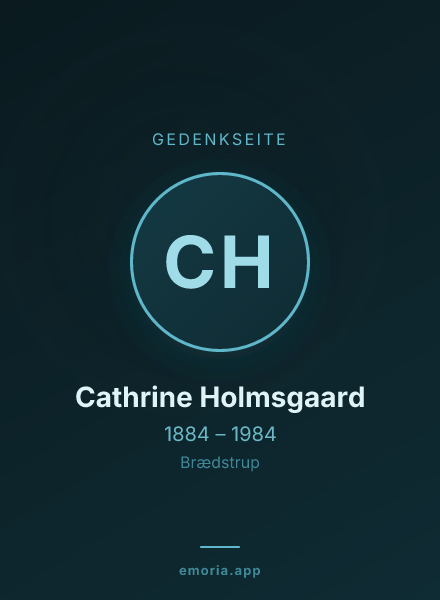 Gedenkportrait von Cathrine Holmsgaard