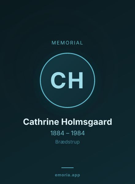 Memorial portrait of Cathrine Holmsgaard