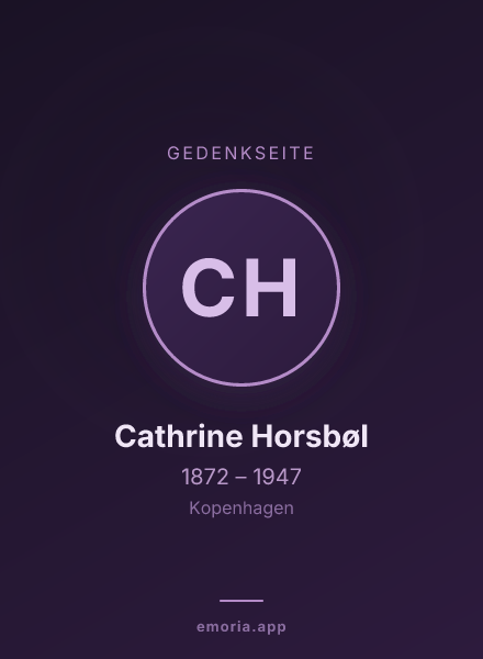 Gedenkportrait von Cathrine Horsbøl