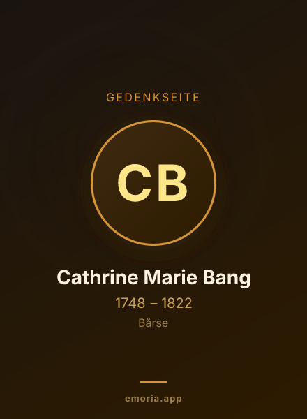 Gedenkportrait von Cathrine Marie Bang