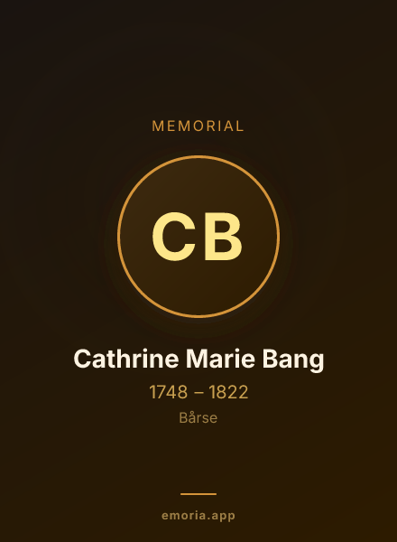 Memorial portrait of Cathrine Marie Bang