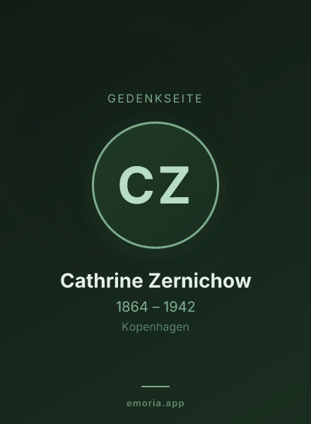 Gedenkportrait von Cathrine Zernichow