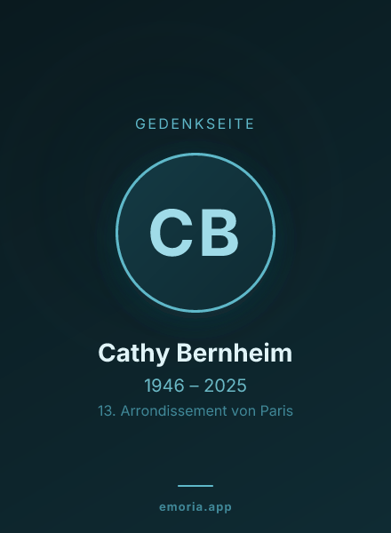 Gedenkportrait von Cathy Bernheim