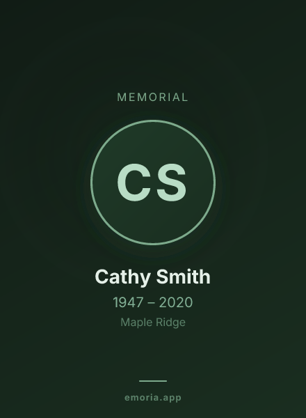 Memorial portrait of Cathy Smith