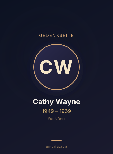 Gedenkportrait von Cathy Wayne